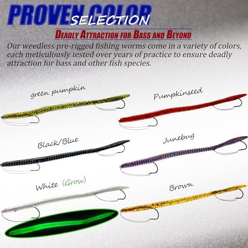 Weedless Fishing Lures Bass Lures, Soft Plastic Worm Swimbaits - Image 5