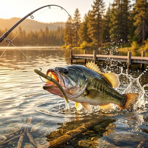 Vinsot 200 Pack Soft Plastic Bass Fishing Lures 5" - Image 2