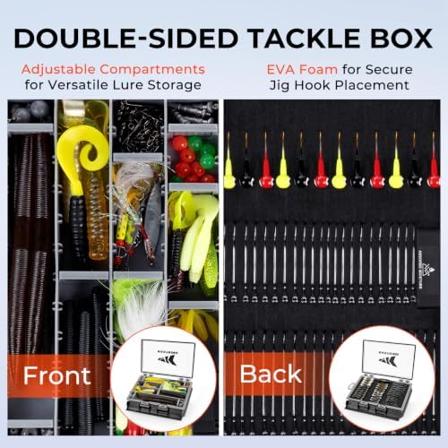 KastKing HyperSeal 3500 Double-Sided Waterproof Fishing Tackle Box, 2 Packs - Image 3