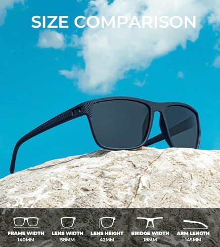 KALIYADI Polarized Sunglasses for Men, Lightweight Sun Glasses with UV Protection for Driving Fishing Golf - Image 3