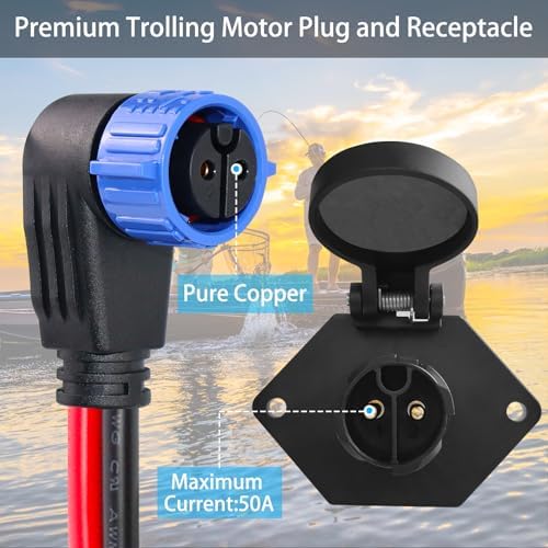 Trolling Motor Plug and Receptacle,12V/24V/36V/48V Trolling Motor Plug - Image 2