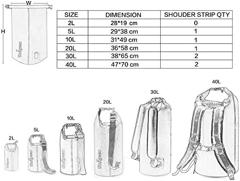 Unigear Floating Waterproof Dry Bag for Kayaking, 2L/5L/10L/20L/30L/40L - Image 5