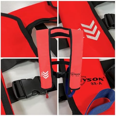 Manual Inflatable Life Jacket|Life Vest for Adults|PFD Low Profile|Supports up to 330 lbs(YSH700) - Image 3