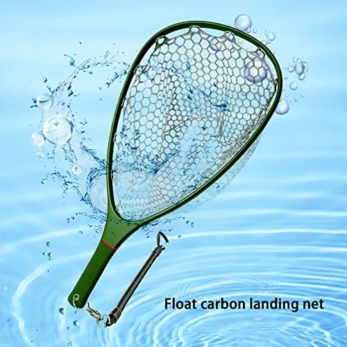 Aventik Fly Floating Fishing Net Carbon Fiber Landing Trout Net Light Weight Clear Rubber Ghost Net Catch & Release - Image 3