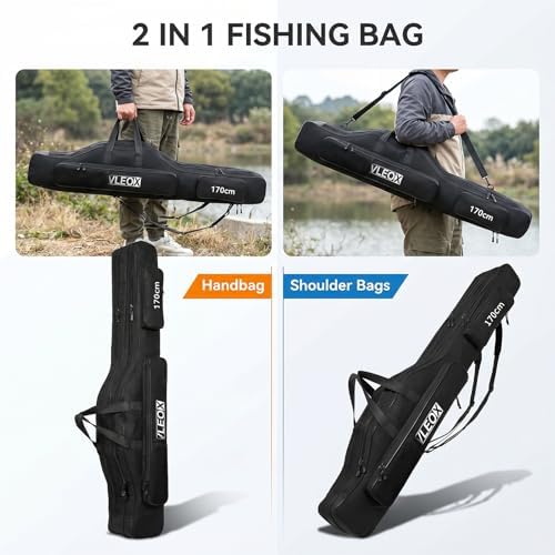 3 Layers Fishing Pole Bag, Fishing Rod Case, Folding Fishing Case - Image 4
