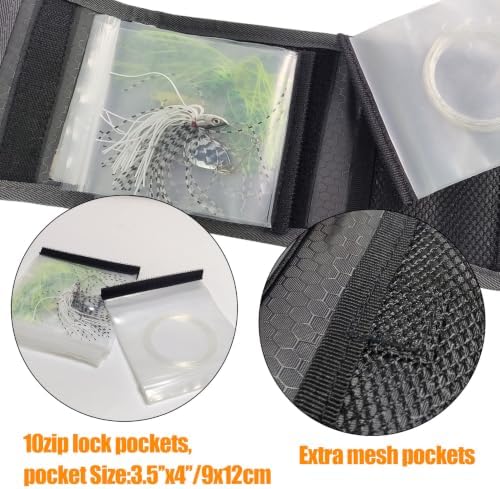 Aventik 10 Pockets Fishing Tackle Binder LeaderTippet Line Leader Wallet - Image 6