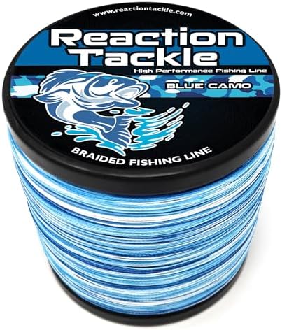 Reaction Tackle Braided Fishing Line - Pro Grade Power Performance for Saltwater or Freshwater Fish - Colored Fishing Line Braid for Extra Visibility by ReactionTackle