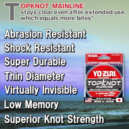 Yo-Zuri Topknot Mainline Natural Clear 200 Yards Fluorocarbon Fishing Line - Image 2