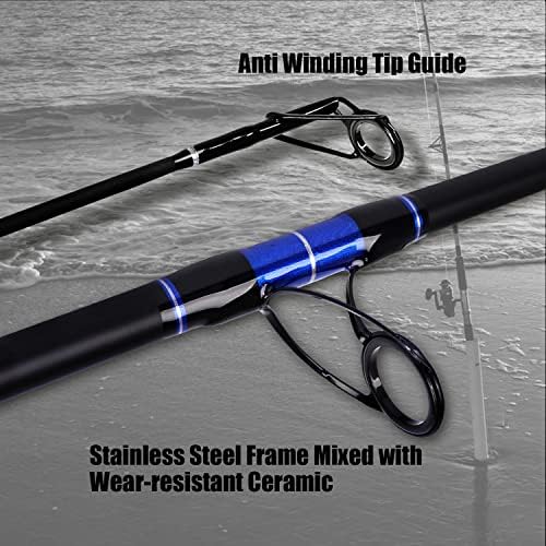 Fiblink Surf Spinning Fishing Rod Carbon Travel Surf Rod 2 Piece/3 Piece/4 Piece Spinning Fishing Rod 9'/10'/11'/12'/15' - Image 3