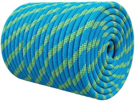 1/2 Inch Arborist Rigging Rope (250 Ft) - ASTM F2116 Certified (9,000 lbs MBS / 900 lbs SWL) - Static Polyester Bull Rope for Tree Climbing, Nautical Rigging & Swings (Blue) by Glfcai