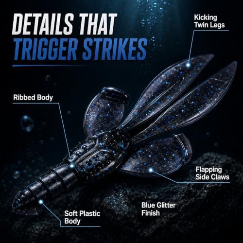 5.5" Creature Bait Soft Plastic Fishing Lures - Image 2