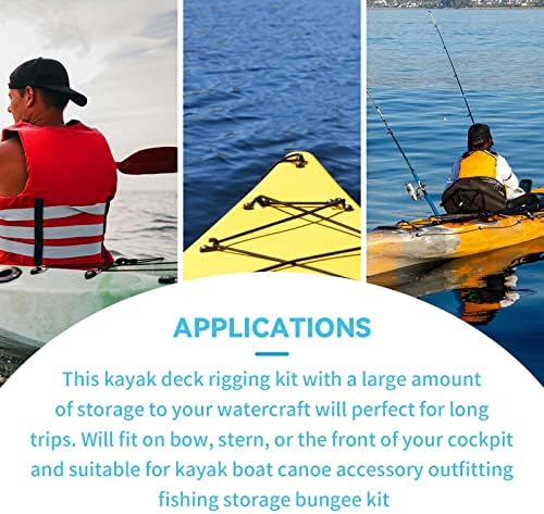 Kayak Deck Rigging Kit 8 Feet Bungee Cord with Bungee Cord Ends Hooks - Image 7