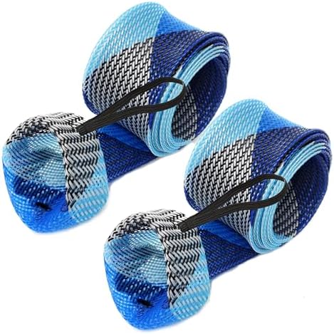 Reaction Tackle Rod Socks, Fishing Rod Sleeves and Covers for Spinning and Casting Rods, Breathable Mesh Rod Protectors with Elastic Band (2-Pack) by ReactionTackle