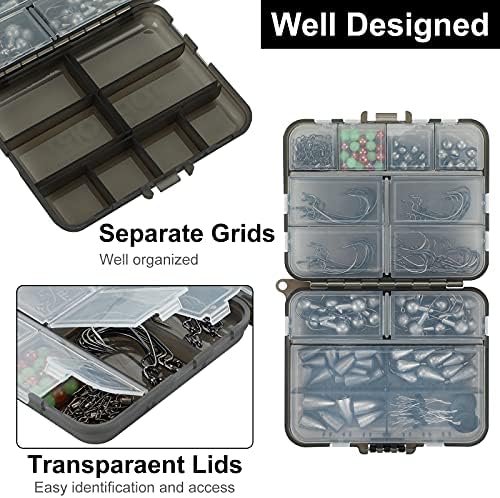 TOPFORT 187/343pcs Fishing Accessories Kit, Organized Fishing Tackle Box with Tackle Included, Fishing Hooks, Fishing Weights Sinkers, Fishing Gear and Equipment, Fishing Gift for Men - Image 4