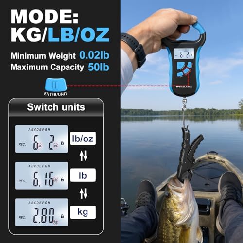 8-Slot Digital Fishing Scale with 4.6'' Lip Gripper & Auto-Rank Memory - Image 4