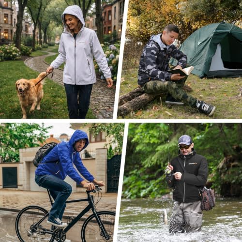 APEXUP Packable Rain Jacket Men Waterproof Lightweight Raincoat with Hood - Image 2