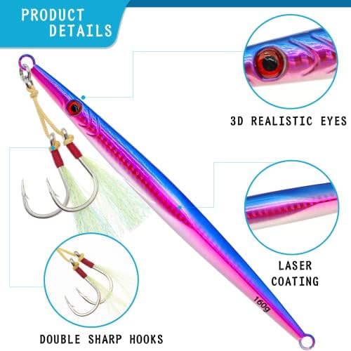 3pcs Saltwater Vertical Fishing Jigs Metal Jigging Spoon - Image 3