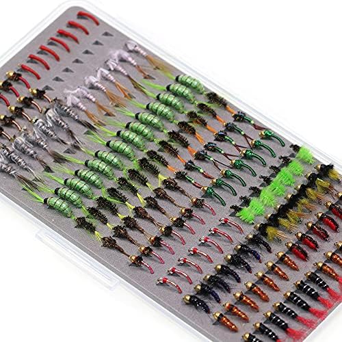Fly Fishing Flies Assortment, 147pcs/133pcs/126pcs Fly Fishing Lures, Dry/Wet/Nymph/Streamer Flies, Trout/Panfish/Bass Fishing by ICERIO