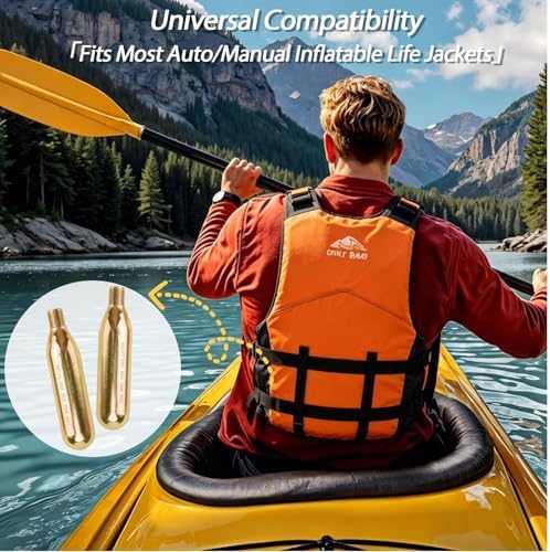 24 Gram CO2 Cartridge Life Jacket Rearming Kit, Auto/Manual PFD, Metal Cartridge for Life Jacket CO2 Cartridges - Image 3