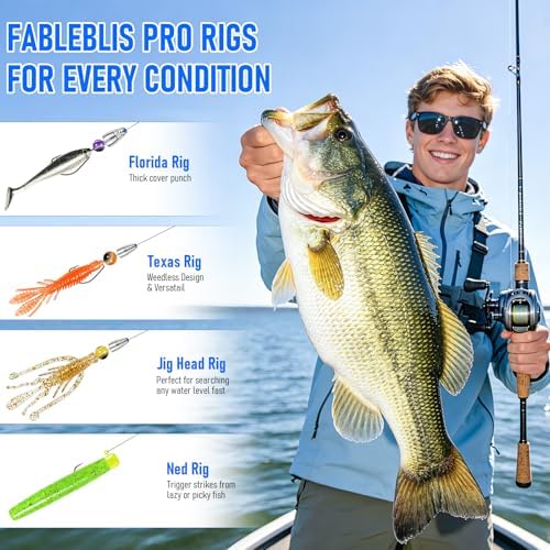 Bass Fishing Lures Kit, 173Pcs Soft Plastic Baits w/ 5 Styles - Image 6