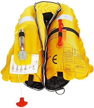 Top Safety Adult Life Jacket with Whistle - Manual Version Inflatable Lifejacket Life Vest Preserver PFD for Boating Fishing Sailing Kayaking Surfing Paddling Swimming - Adjustable Life Saving Vest - Image 4