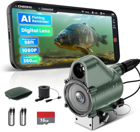【2026 Upgrade Version】 Canfish CF1 Underwater Fishing Camera,1080P Full HD Portable Video Fish Finder,APP Remote Control Real-time Observation,Fish Coming Reminder Fishing Camera by Chasing