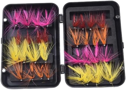 Assorted Fly Fishing Lures 32pcs with Magnetic Box for Salmon(C-32PCS) - Image 7