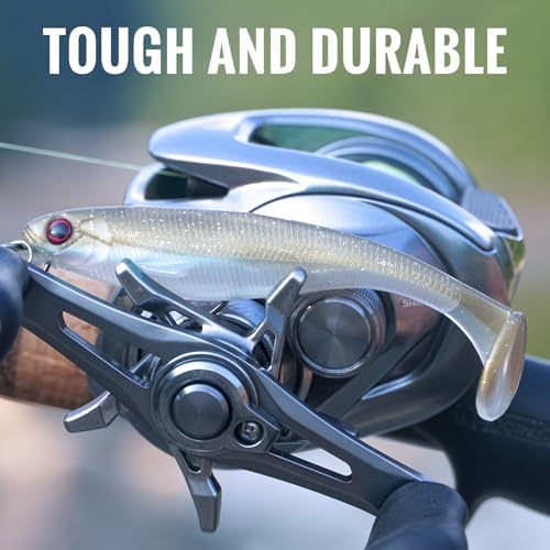 TRUSCEND Shadtale Easy Catch Soft Fishing Lures, Unique Vibration and Action for Various Rigs, Paddle Tail Swimbaits Trailer for Bass, Trout, Crappie, Walleye, Redfish, Saltwater & Freshwater Fishing - Image 6