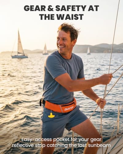Owntop Manual Inflatable Belt Pack, Adults Swim Jacket with Blowpipe & Whistle, 24g CO2 Cylinder Included, Low Profile for Kayaking, Fishing, Paddle Sports - Image 6