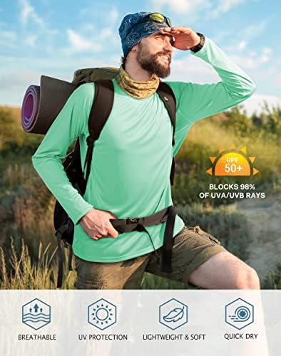 Roadbox Men's UPF 50+ UV Sun Protection Shirts, Long Sleeve Swim Rash Guard - Image 3