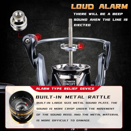 Saltwater Spinning Reel, 13+1BB Smooth Saltwater Fishing Reels, Carbon Drag - Image 6