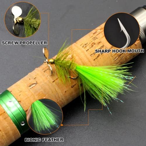 Fly Fishing Poppers Dry Flies Topwater Lures Bass Trout Kit Pro XL - Image 4