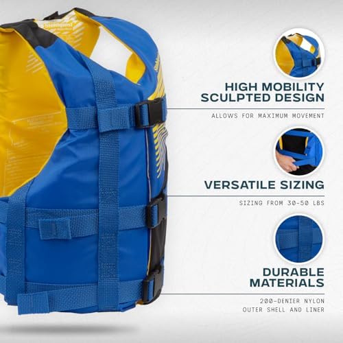 Stohlquist Fit Youth Life Jacket - Coast Guard Approved, High Mobility PFD, Buoyancy Foam, Fully Adjustable for Children Around 75-125 lbs - Image 3