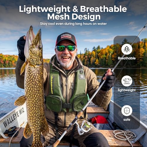 Adjustable Lightweight Breathable Water Safety Life Jacket | Classic Unisex Design | Multi-Functional Dual Storage Pockets | Suitable for Various Water Activities - Image 4