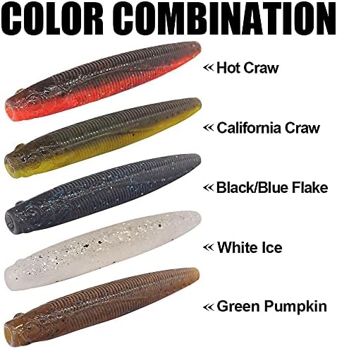 Ned-Rig-Kit-Finesse-Baits-Soft-Plastic-Worms-Fising-Lure for Bass Stick Swimbait Minnow Crawfish Lures Shroom Ned Jig Head Kit - Image 3