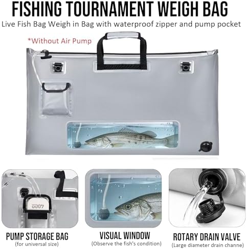 THKFISH Fish Tournament Weigh in Bag for Bass Fishing with Leakproof Zipper - Image 2