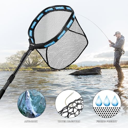 PLUSINNO Fishing Net Fish Floating Landing Net with Handle - Image 6