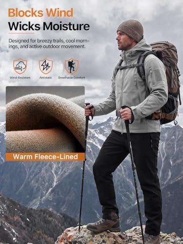 FREE SOLDIER Men's Hooded Waterproof Softshell Jacket - Image 4