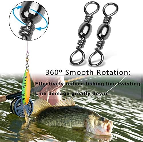 Shaddock Fishing 300pcs Barrel Swivels Fishing Tackles Saltwater Freshwater - Image 4