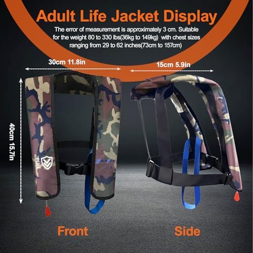 Automatic/Manual Inflatable Life Jacket for Adults | Water Sports - Image 4