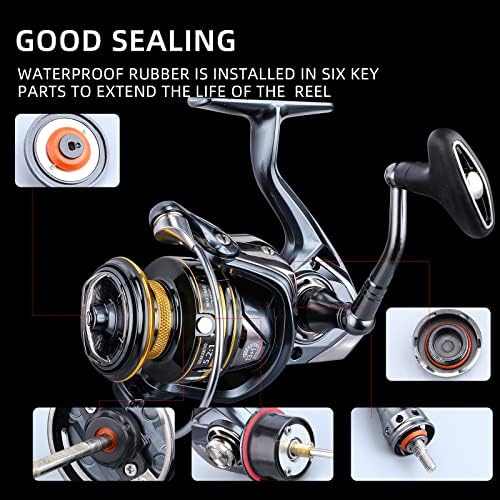 Saltwater Spinning Reel, 13+1BB Smooth Saltwater Fishing Reels, Carbon Drag - Image 3