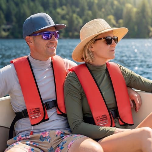 Adult Automatic Inflatable PFD Jacket, Adjustable and Lightweight Water Sports Vest for Kayak SUP Paddleboarding Boating Sailing Fishing (Buoyancy is Greater Than 150 N) - Image 6