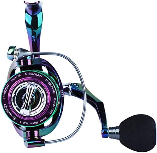 Sougayilang Colorful Fishing Reel 13 +1 BB Light Weight Ultra Smooth Powerful Spinning Reels, with CNC Line Management Graphite Frame, for Freshwater - Image 4