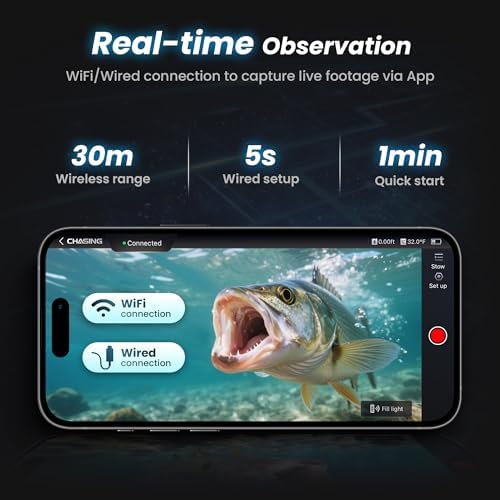 【2026 Upgrade Version】 Canfish CF1 Underwater Fishing Camera,1080P Full HD Portable Video Fish Finder,APP Remote Control Real-time Observation,Fish Coming Reminder Fishing Camera - Image 2