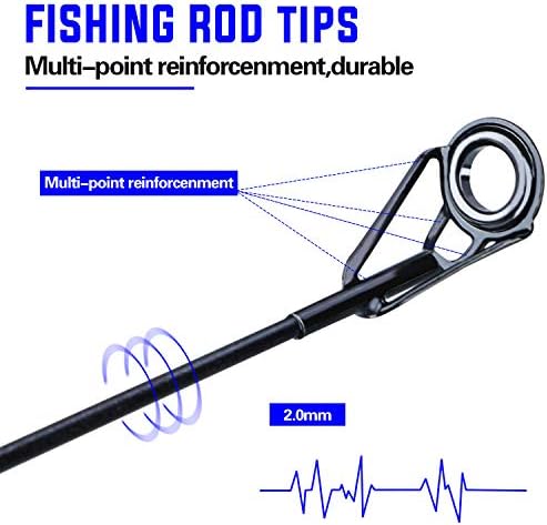Sougayilang Telescopic Fishing Rod - 24 Ton Carbon Fiber,CNC Machined Reel Seat, Comfortable EVA Handle, Travel Fishing Rod for Bass Trout Fishing - Image 2