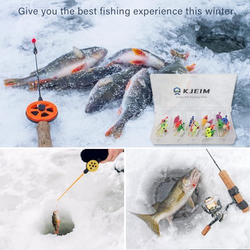 Ice Fishing Jigs Luminous Ice Fishing Lures Glowing Jig Gear Winter Fishing Jigging for Crappie Pike Panfish Walleye Perch Bluegill 6pcs/20pcs - Image 6