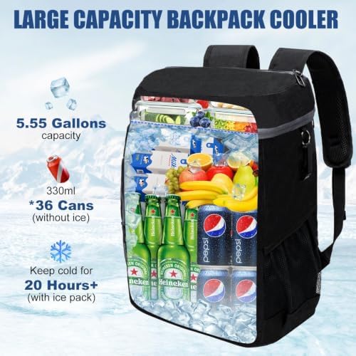 Backpack Cooler Insulated Leakproof, Soft Cooler Backpack for Beach - Image 2