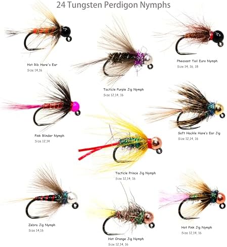 Outdoor Planet 24/48/66/72 Premium Hand Tied Fly Fishing Flies Assortment | Fly Boxes Included | Dry, Wet, Nymphs, Streamers, Wooly Buggers, Terrestrials | Trout, Bass Lure Set, Kit, Gift - Image 3