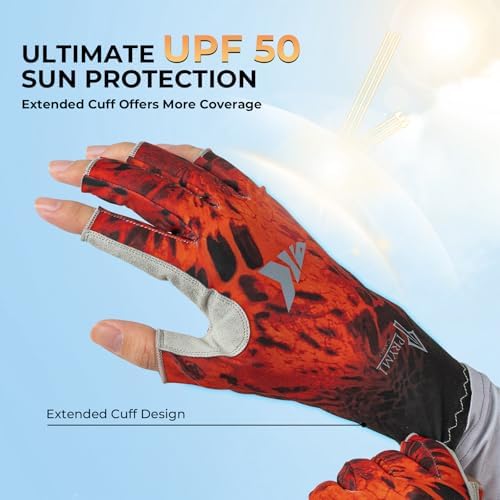 KastKing Sol Armis UPF50+ Fingerless Fishing Gloves, Men and Women - Image 2