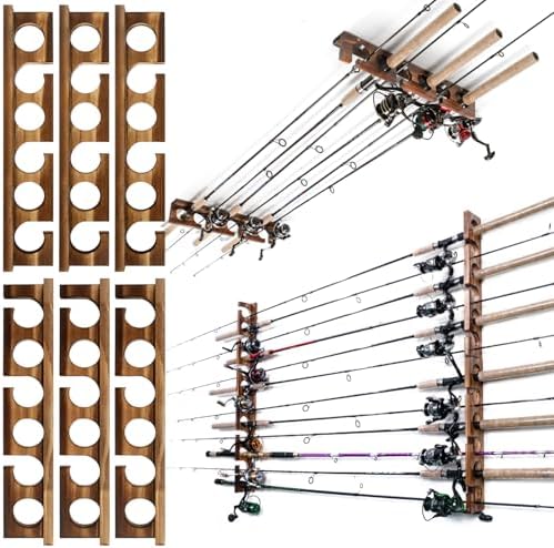 Ghosthorn Fishing Rod Holder,Wall or Ceiling Mounted Pole Rack Garage by Ghosthorn